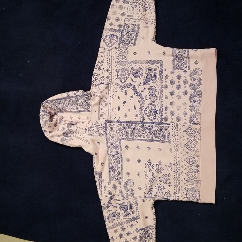 JCrew Patterned Hoodie with Blue Accents - Picture 6 of 8